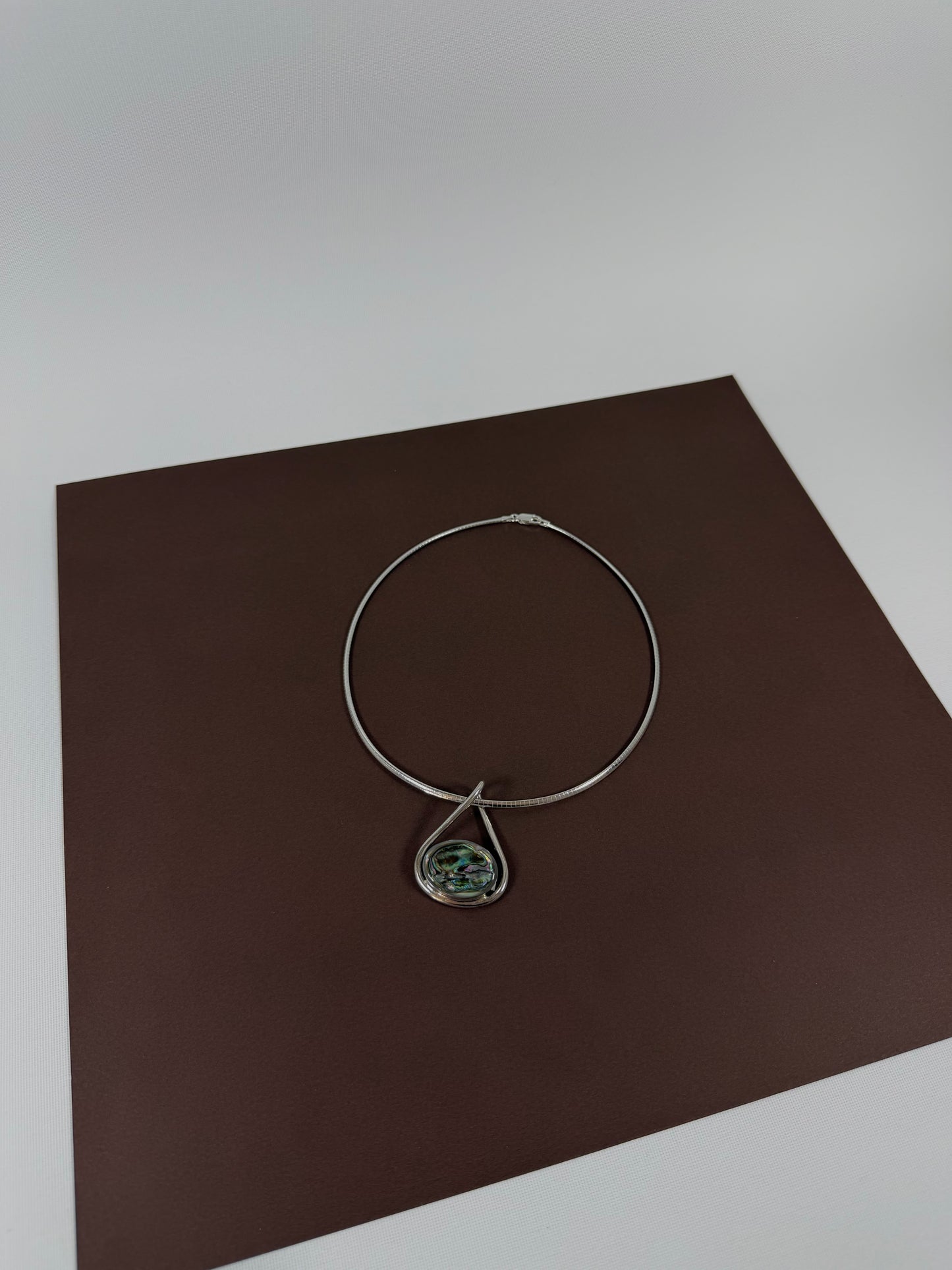 Sterling silver abalone pendant