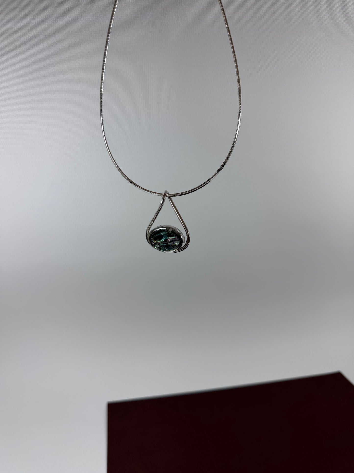 Sterling silver abalone pendant